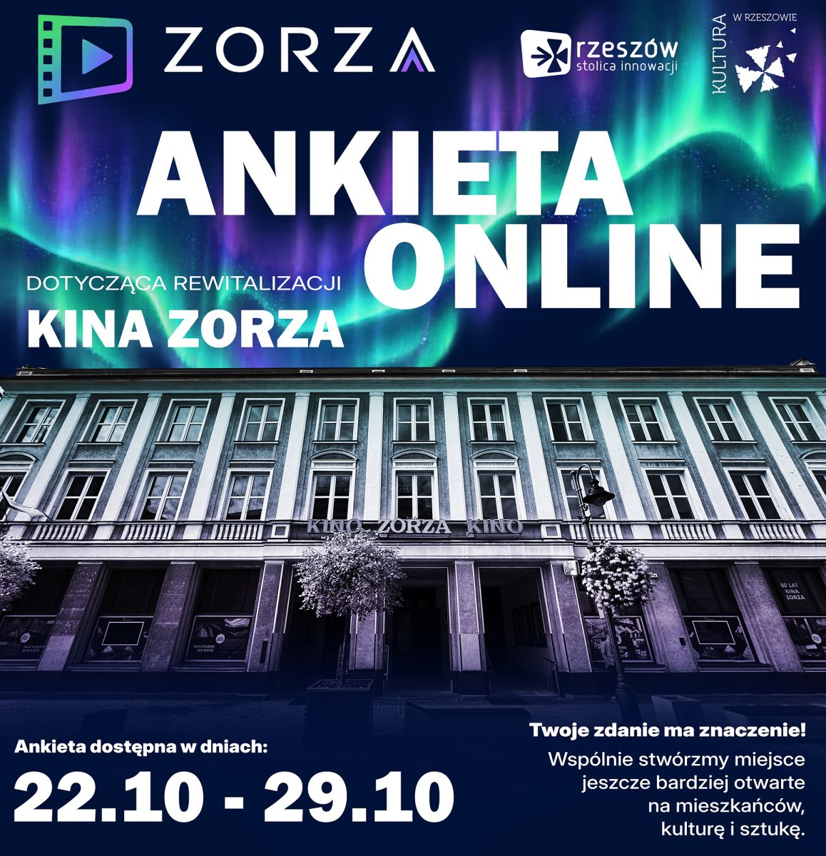 aktualność: Kino ZORZA na nowo – podziel się swoją opinią!